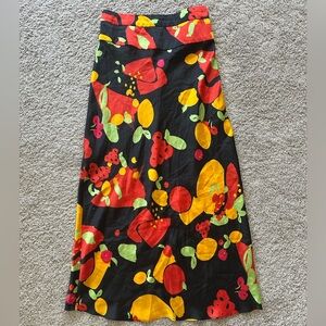 NWOT Free People Normani MIDI  Pattern Skirt
